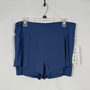 Blue Women's Layered Active Shorts